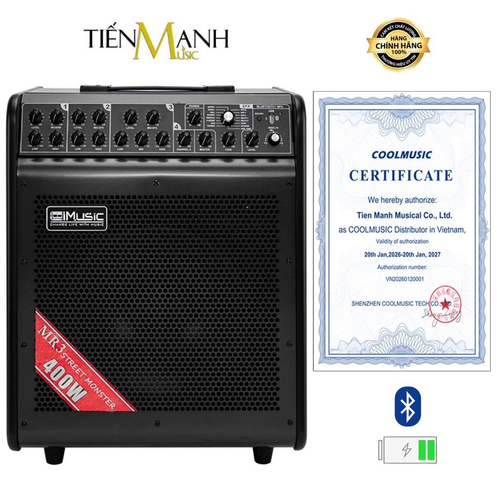 [Chính Hãng] Amply Guitar Coolmusic MR3 - Loa Ampli Cool Music MR-3 Street Monster Amplifier