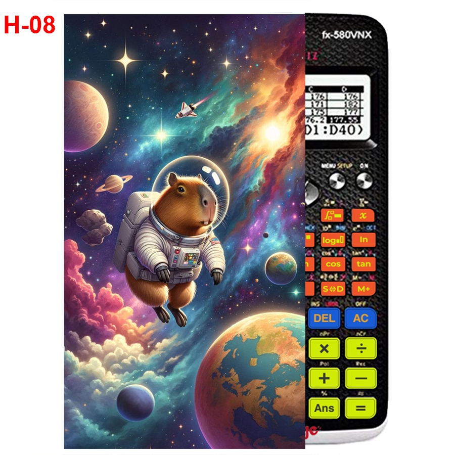 Hình dán Máy tính CASIO fx570, fx580...  Capybara