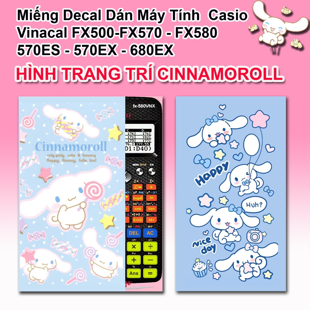 Hình dán Máy tính CASIO fx570, fx580...  cinnamorol