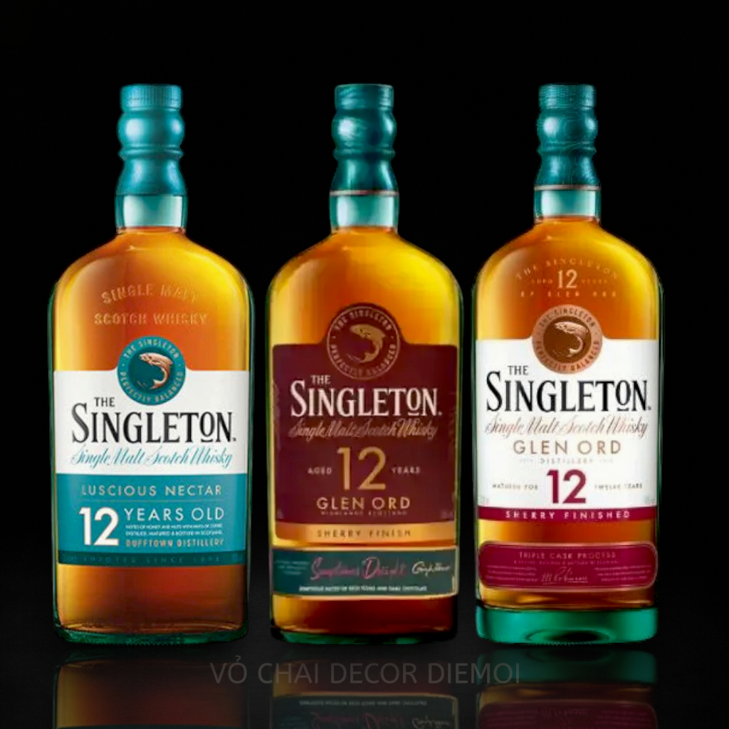 [ DIEMOI ] Vỏ Chai Rượu The Singleton 12 Năm ( Hiếm )| Chai Decor Trưng Bày Bar – Tủ Rượu – Quà Tặng