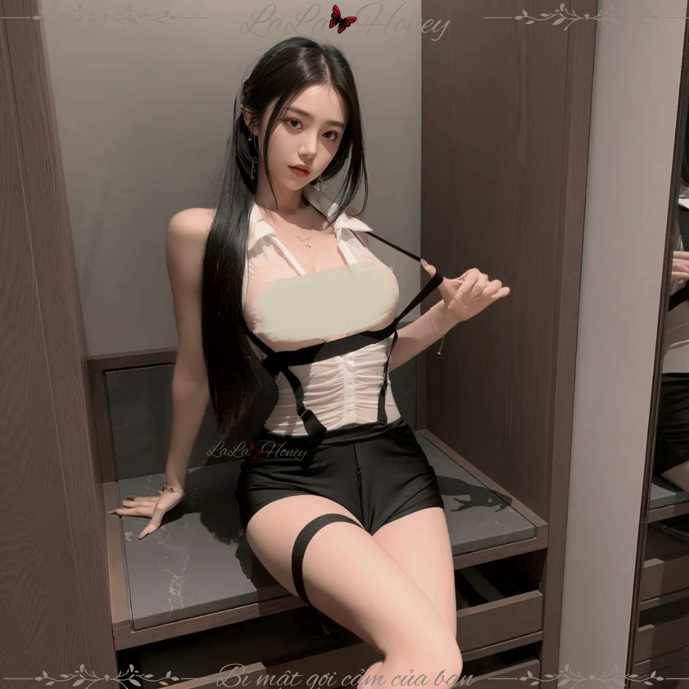 Đồ Ngủ Cosplay Thư Ký Cổ V Sâu Gợi Cảm Quần Mở Đáy Kèm Dây Đeo C234 - LaLaHoney | BigBuy360 - bigbuy360.vn