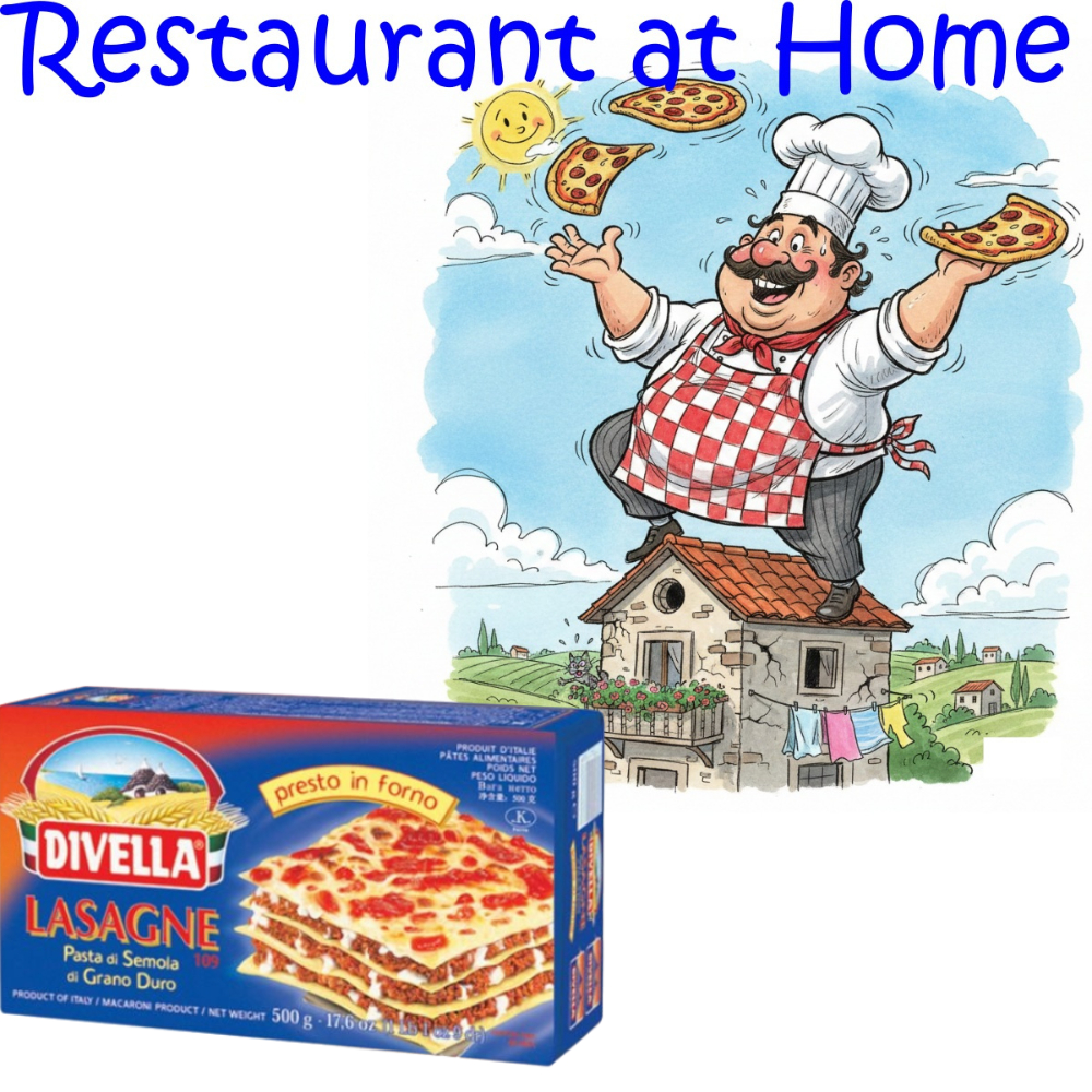 Mì Lá Lasagne No.109 Divella 500g – Lá Pasta Dẹt, Dùng Làm Lasagna Chuẩn Ý