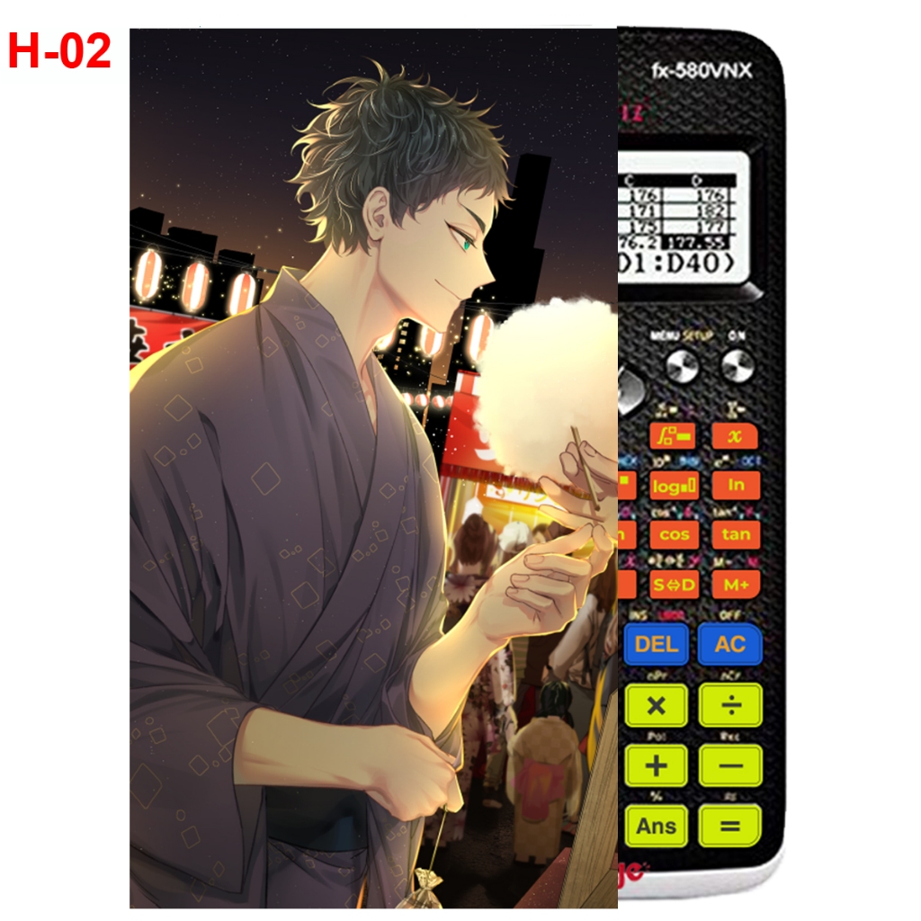 Hình dán Máy tính CASIO fx570, fx580...  Anime Haikyuu