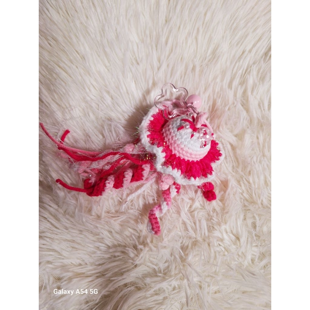 Móc khóa len con sứa