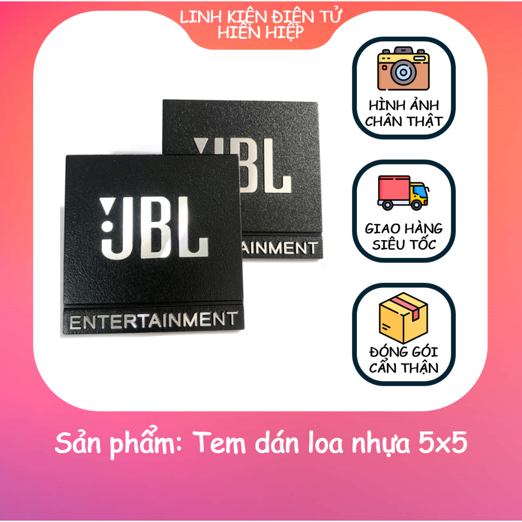 Tem dán loa nhựa 5x5