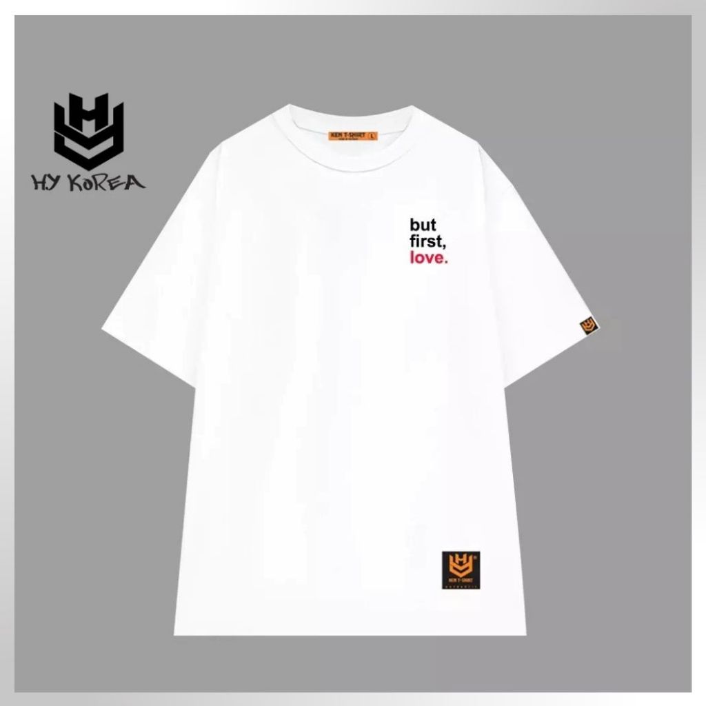 HY KOREA HCM - Áo Thun Form Rộng In Chữ Nhỏ