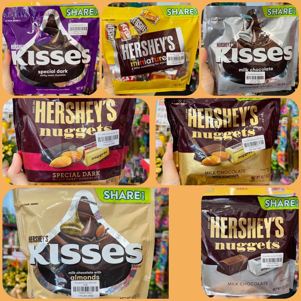 Socola Hershey's Nuggets & Kisses nổi tiếng của Mỹ