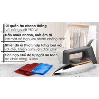 Bàn ủi PHILIPS HD1172 dây 1m9-1000W Mặt đế nhôm, nút ĐK- đèn báo nhiệt Bàn phím có dây