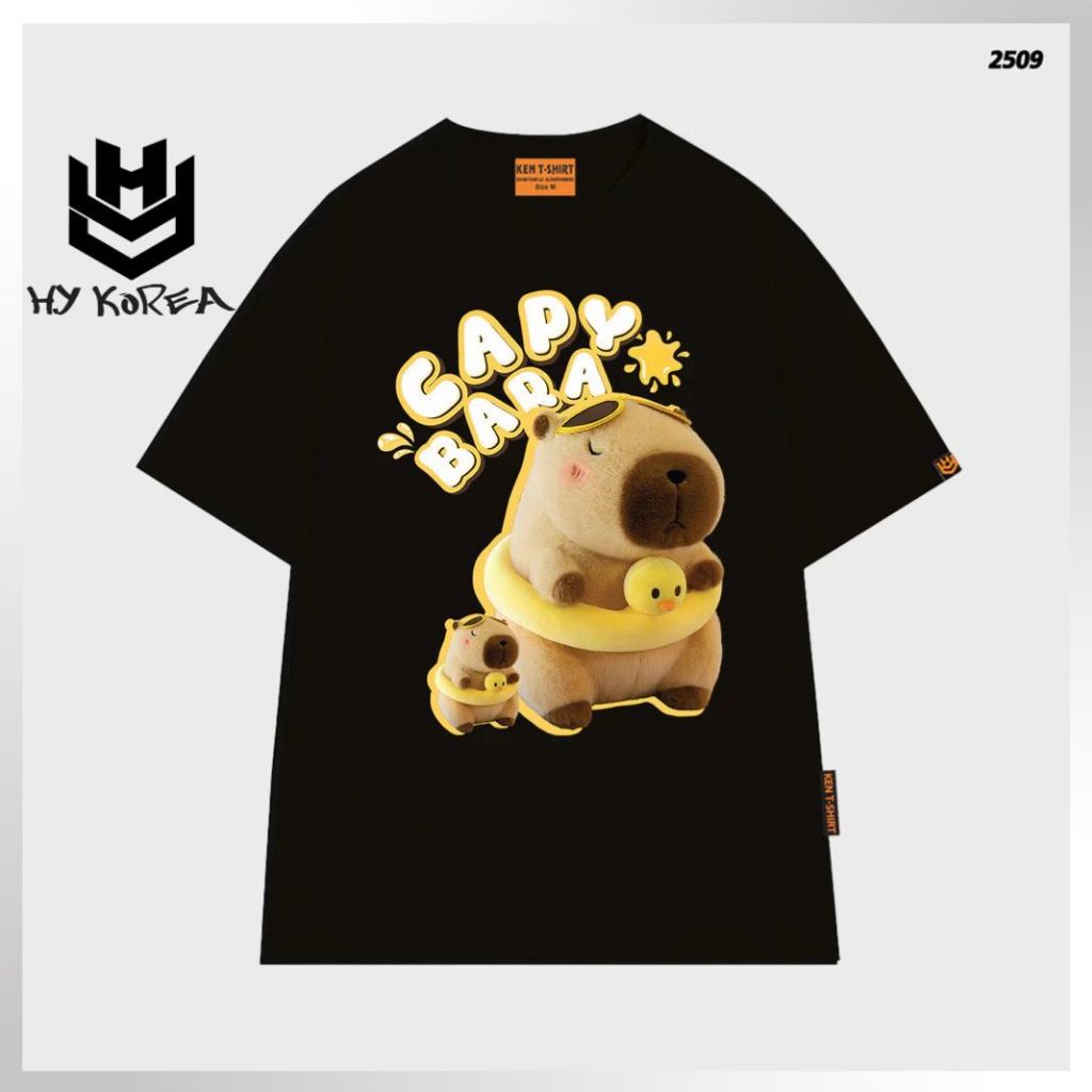 HY KOREA HCM - Áo thun form rộng Capybara mang phao