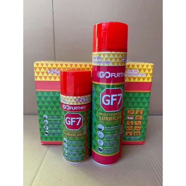Chai xịt chống rỉ sét và bôi trơn GF7 hàng chuẩn 175 và 350 grams