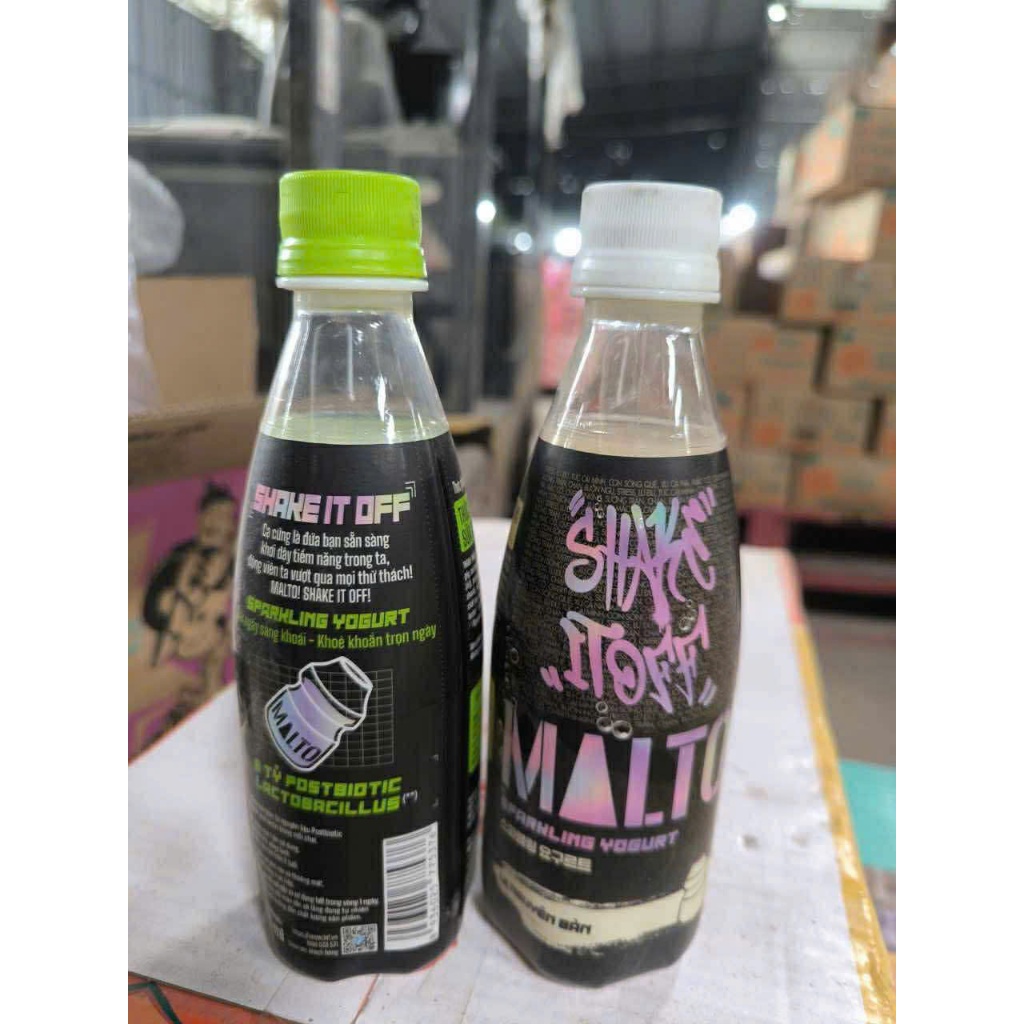 Thùng Sữa Chua có ga Malto 24 Chai x 340ml - ( vị chanh ) date 4/2026