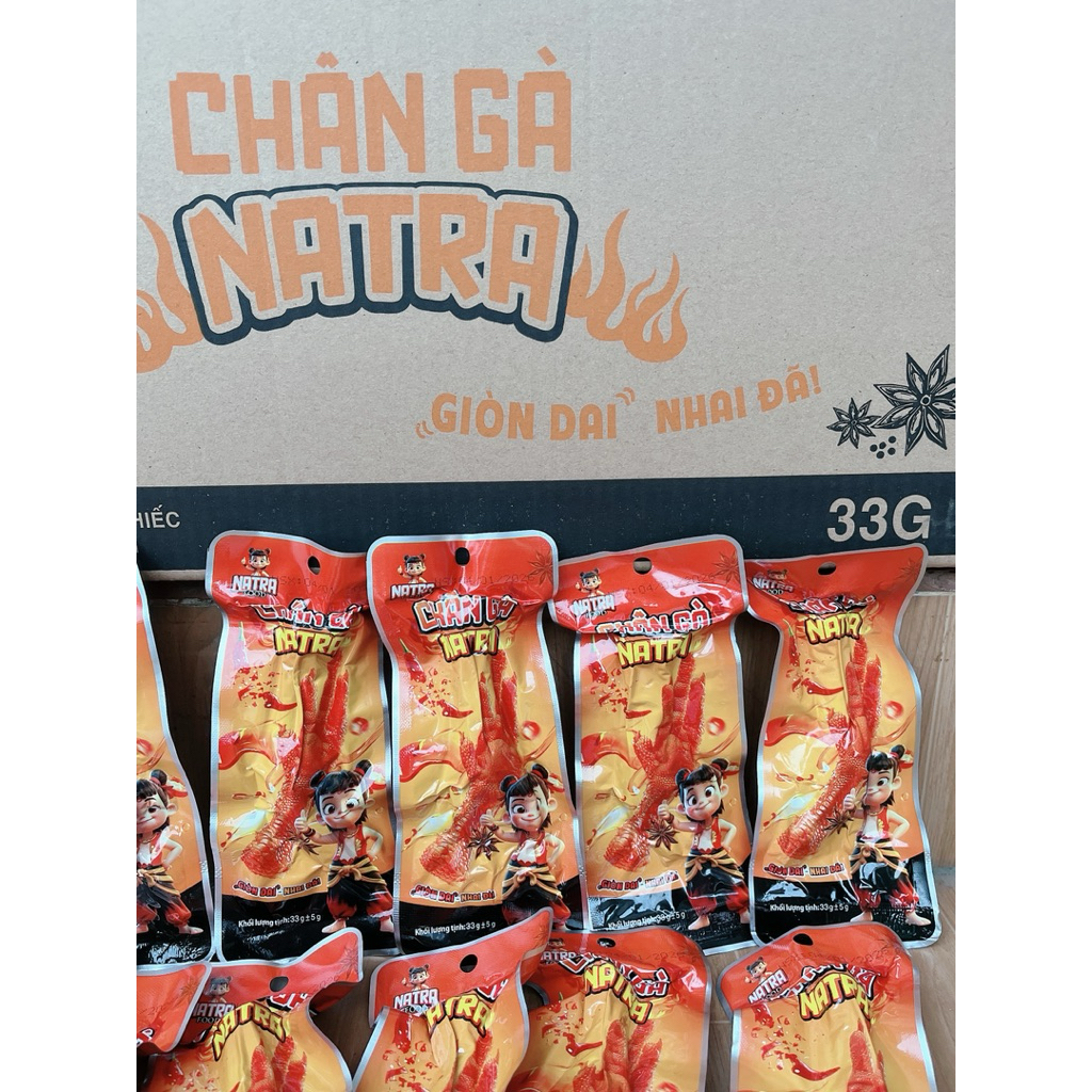 [kèm muối chấm] Combo 50, 60 chân gà có xương Natra 33g TAP Food, chân gà cay T.A.P Food. Ăn vặt Foo