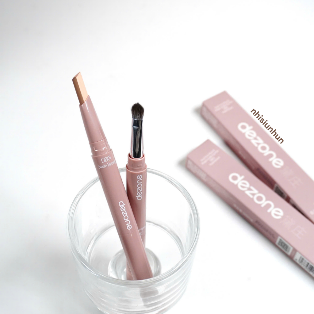 DEZONE Bút Kẻ Bọng Mắt Dezone Kẻ Mắt Phấn Mắt, Bút Vẽ Đường Viền Mắt Highlight Chống Nước