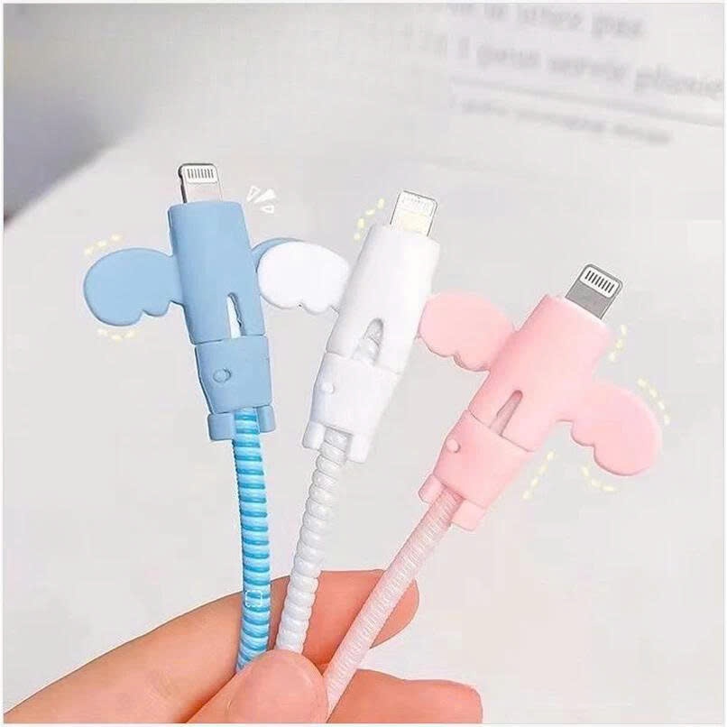 Phụ Kiện Bọc Bảo Vệ Đầu Sạc - Cánh Thiên Thần Silicon - Chống Gãy Đứt Cáp Sạc - NEXTAGE