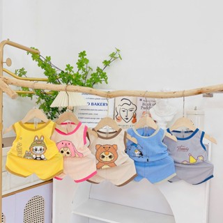 Bộ ba lỗ cho bé trai, bé gái vải thun tăm mềm mịn Basic, đồ bộ cho bé mặc hè BBL10