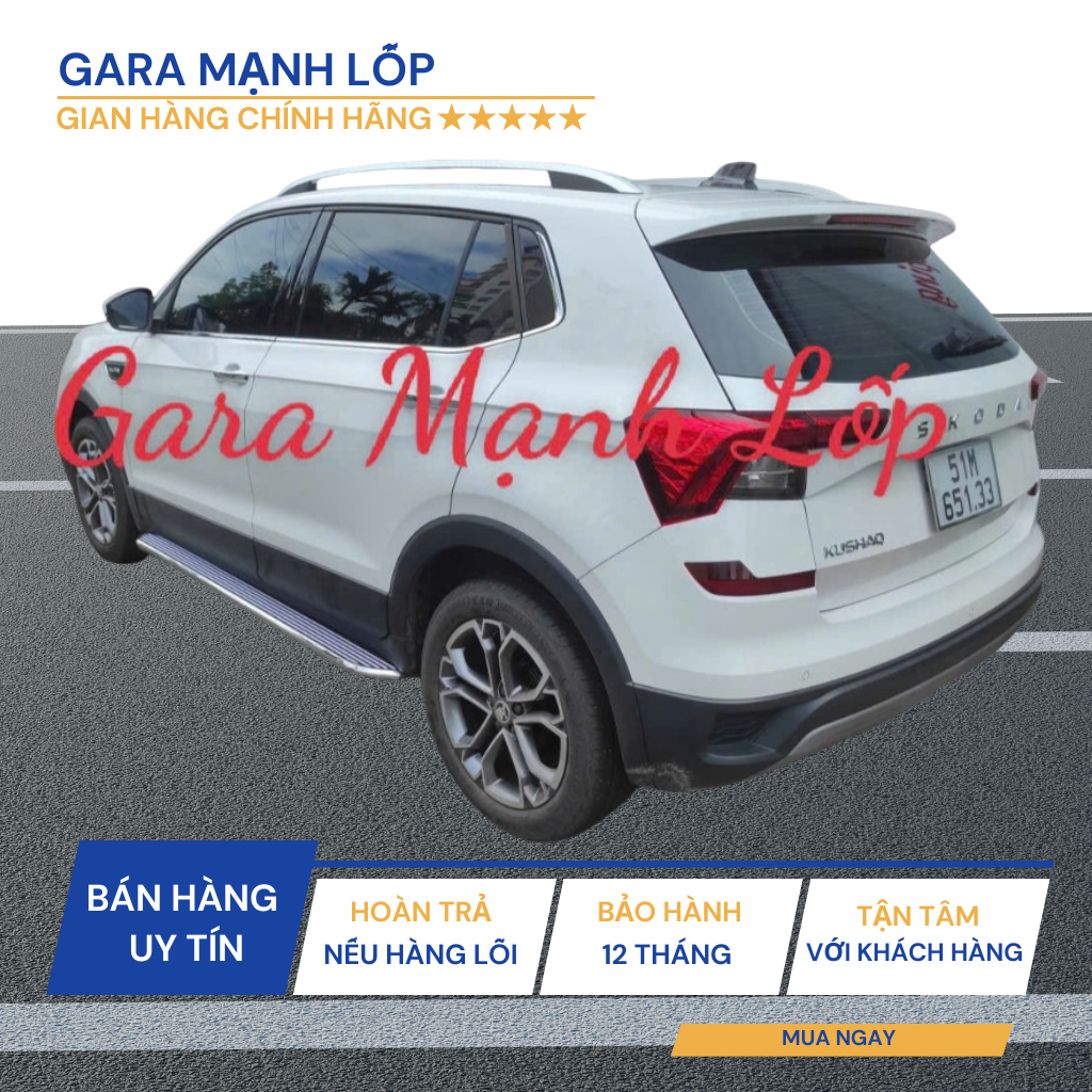 Bậc dẫm chân xe SKODA KUSHAQ AMBITION mẫu thể thao