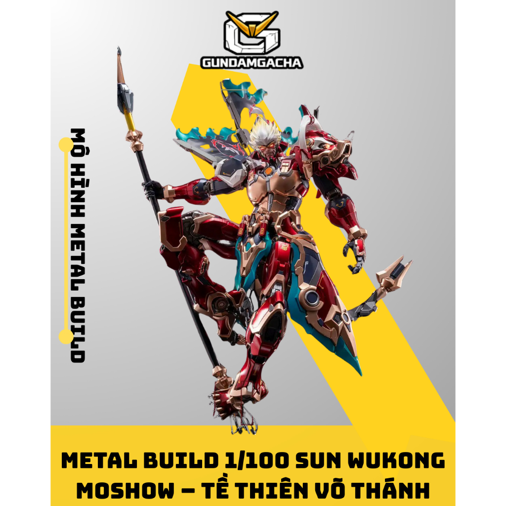 Mô Hình Metal Build 1/100 Sun Wukong Moshow – Tề Thiên Võ Thánh | Khung Kim Loại Cao Cấp