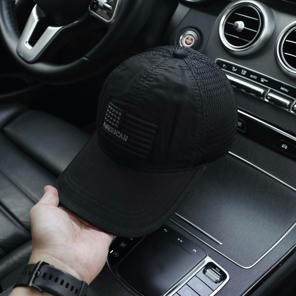 (Hàng VNXK) Nón kết, mũ lưỡi trai American cờ Mĩ phối vải Denim đẹp Form chuẩn nam nữ (Ảnh thật)