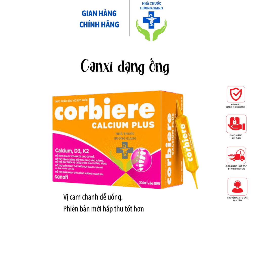 (Mẫu mới) Calcium corbiere extra hộp 30 ống x10ml