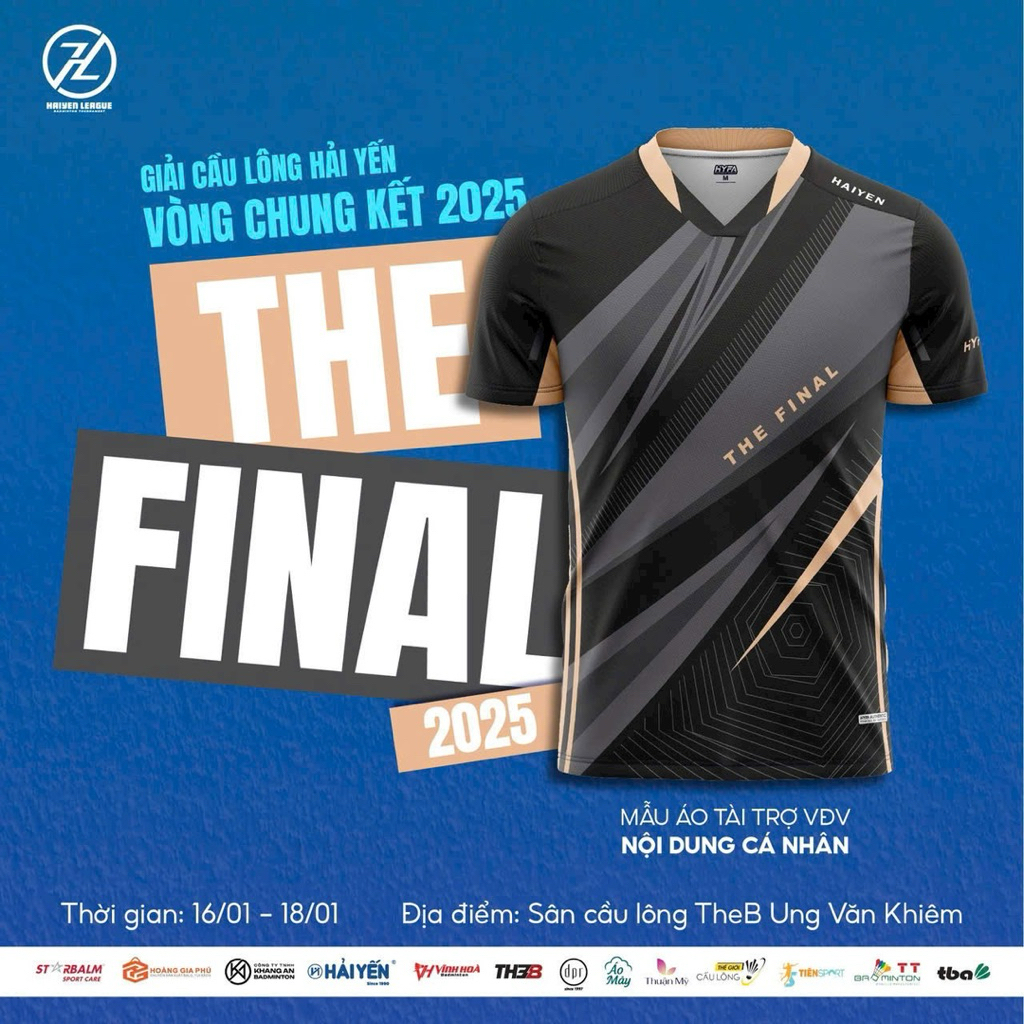 [NEW] Áo thể thao HYFA chính hãng - mẫu FINAL 2025 - ĐEN và XANH NAVY