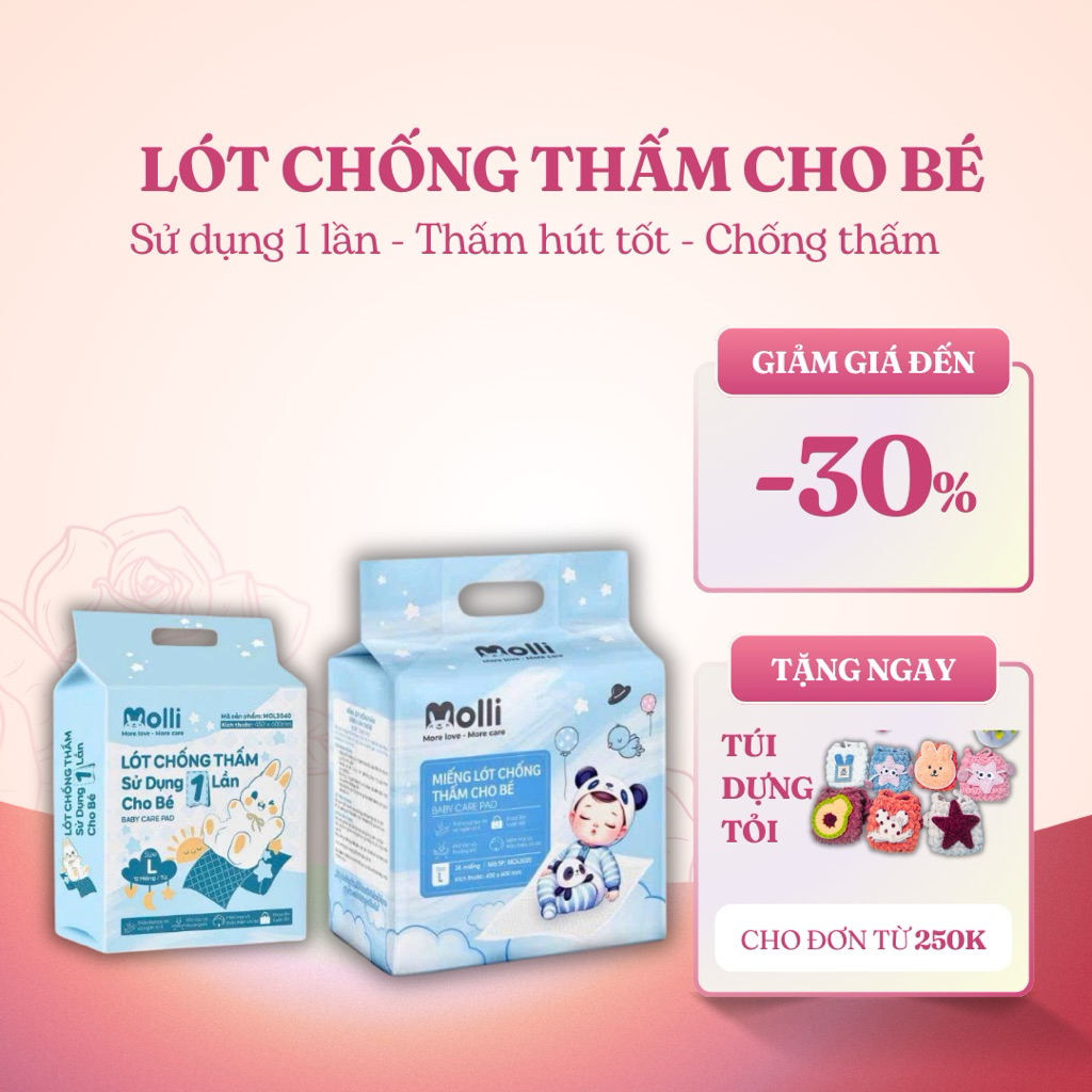 Miếng Lót Chống Thấm Dùng 1 Lần Cho Bé, An Toàn Phù Hợp Và Tiện Lợi