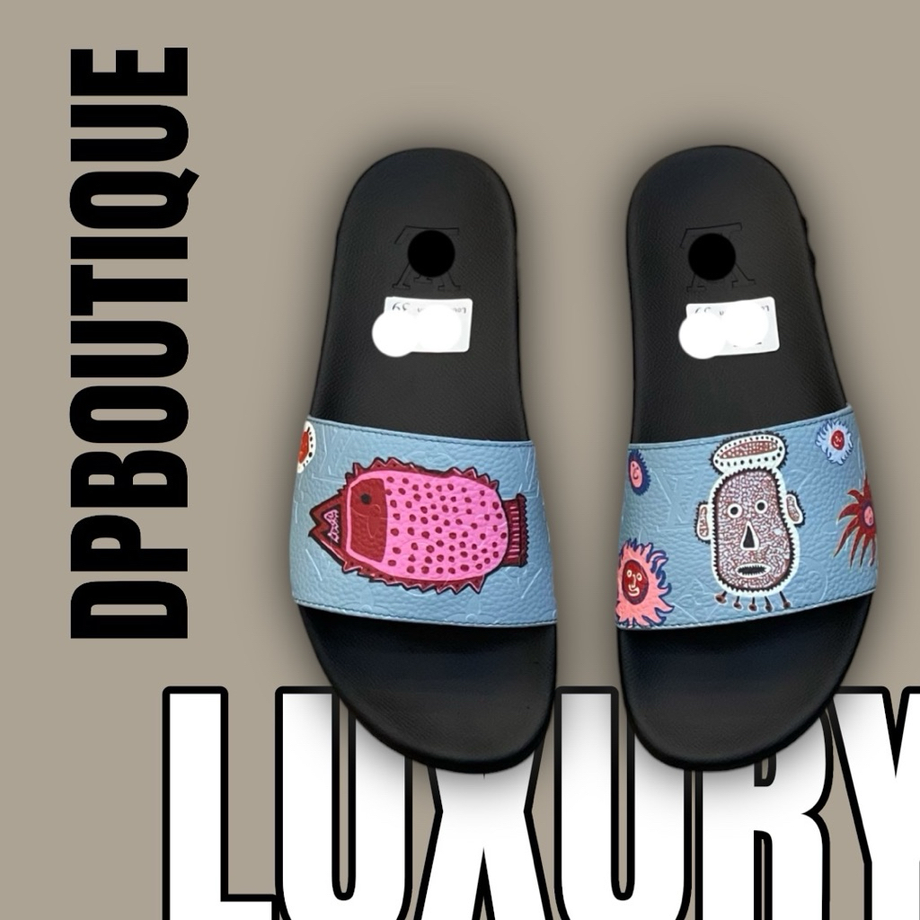 [ DPBoutique .hn 2 ] - Dép Quai Ngang Xanh Nhiều Hoạ Tiết Nổi Bật - [ Full Box ]