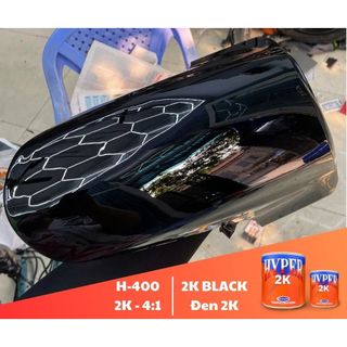 |Đen 2K| Sơn xe máy HYPER 2K Đen tự bóng - (Code: H-400-2K) - 1.25 Lít