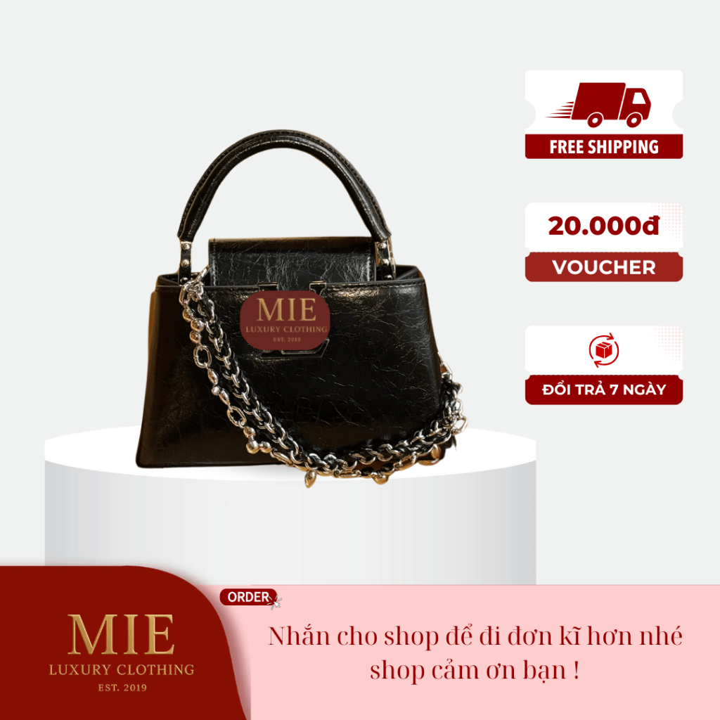 | 𝐌𝐈𝐄 - 𝐋𝐔𝐗𝐔𝐑𝐘 𝐁𝐀𝐆  | Capucines East-West Mini size 22 cm