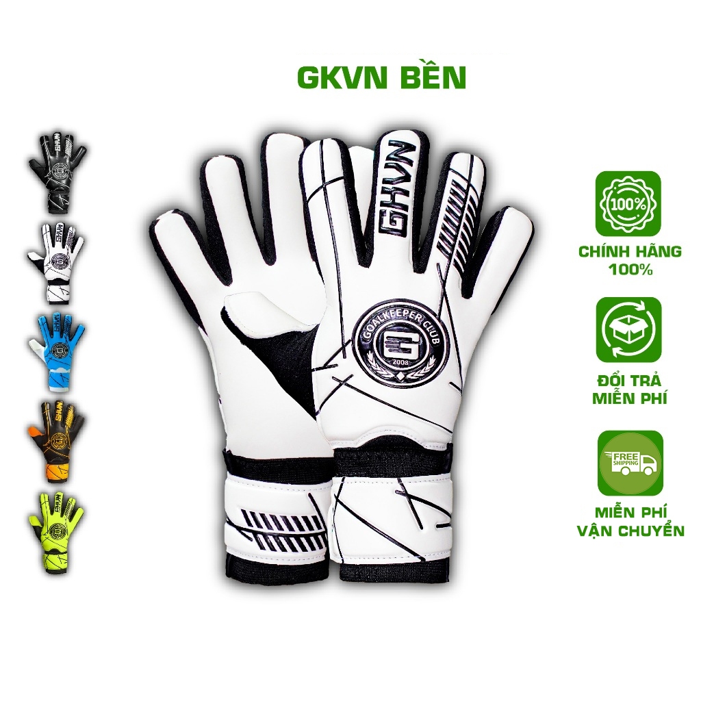 Găng tay thủ môn GKVN BỀN, CÓ XƯƠNG bảo vệ tháo rời, thoáng khí TẶNG BĂNG QUẤN cổ tay