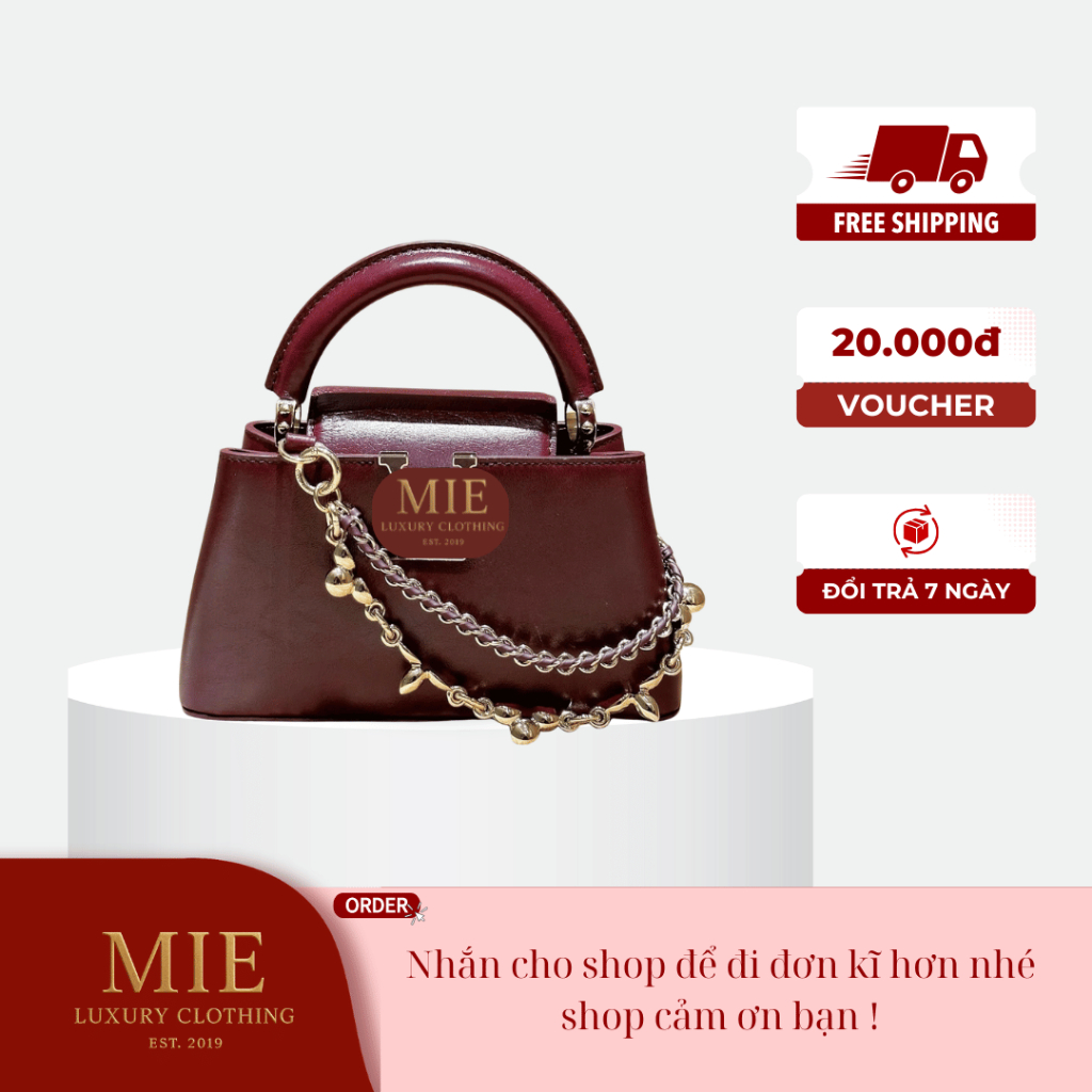 | 𝐌𝐈𝐄 - 𝐋𝐔𝐗𝐔𝐑𝐘 𝐁𝐀𝐆  | Capucines East-West Mini size 22 cm