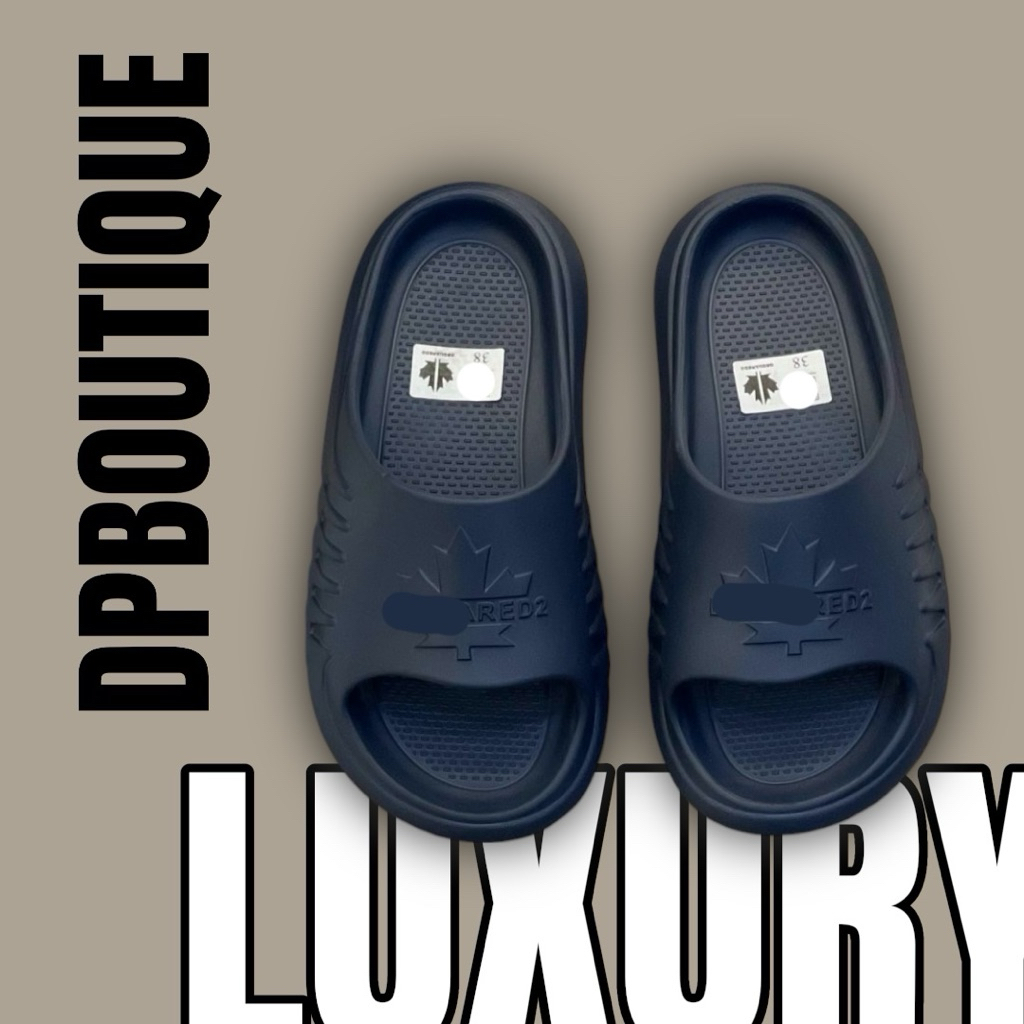 [ DPBoutique.hn 2 ] - Dép Đúc Xanh Navy Hoạ Tiết Lá Phong Cao Cấp - [ Full Box ]