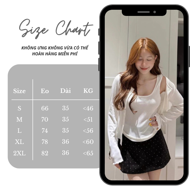 [DẠ ĐẸP] Chân váy nữ chữ A chất dạ ép chấm bi có lót quần QIIEN chân váy Nữ Mini Skirts dáng chữ A Basic CV120 | BigBuy360 - bigbuy360.vn