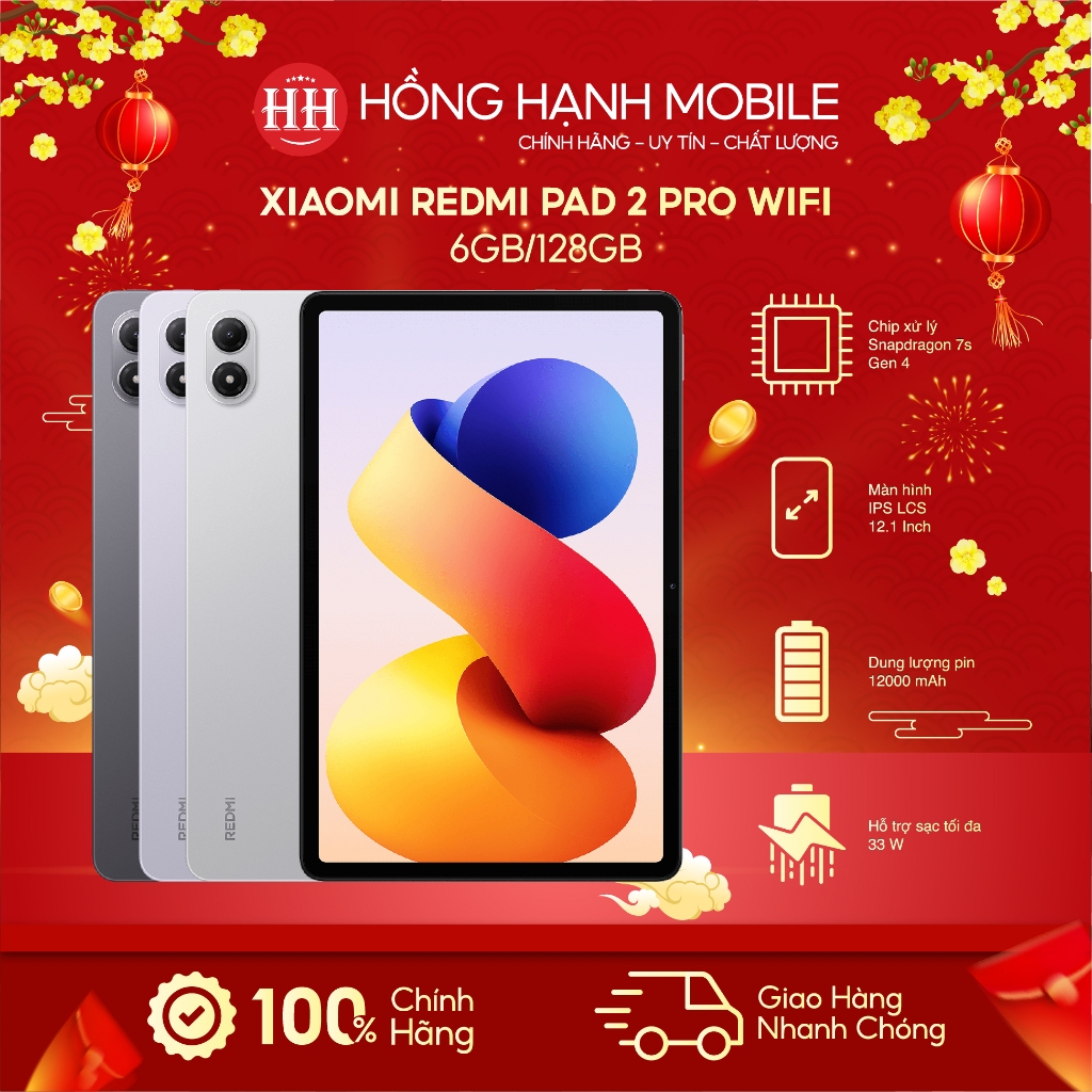 Máy Tính Bảng Xiaomi Redmi Pad 2 Pro Wifi 6GB/128GB - Hàng Chính Hãng
