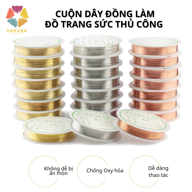 Cuộn dây đồng làm đồ trang sức DIY