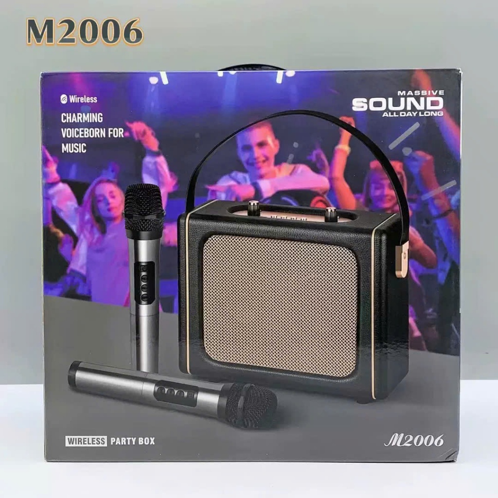 Loa Bluetooth Karaoke M2006 Âm Thanh Siêu Đỉnh Bản Cao Cấp Nhất Tặng Mic Không Dây Hát Karaoke-Linkeetech | BigBuy360 - bigbuy360.vn
