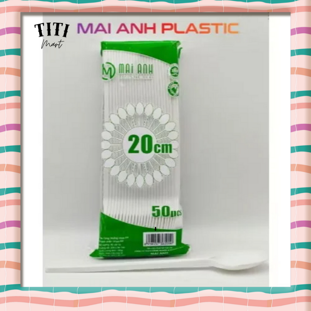 Thùng 2500 muỗng nhựa cafe, trà sữa 20cm loại tốt dùng 1 lần (muỗng dài - LT)