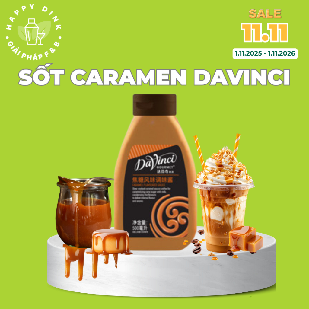 Sốt Caramel/ Caramen Davinci 500 ml/Caramel Sauce - DaVinci Gourmet (500 ML)