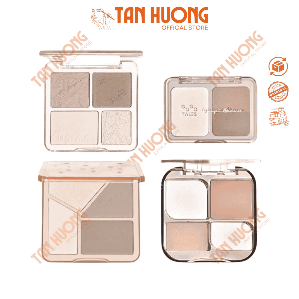 Phấn tạo khối bắt sáng Gogo Tales 2, 3, 4 Ô – bí quyết gương mặt sắc nét GT710, GT654, GT753, GT841