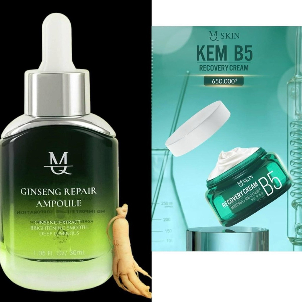 [ MQSKIN ]serum cấp ẩm 30ml và b5 Mqskin 30g