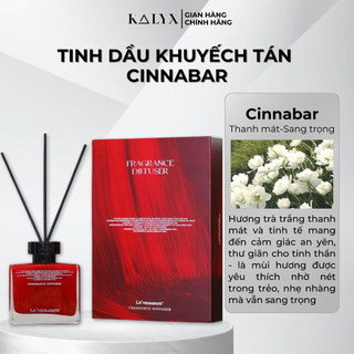 Tinh Dầu Khuyếch Tán Thơm Phòng Cinnabar Hương Trà Trắng White Tea Thanh Khiết Tinh Tế 120ml, Kèm Que