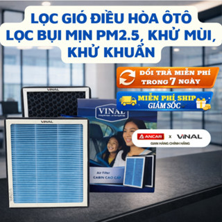 Lọc Gió Điều Hòa Ô Tô Vinal – Chặn Bụi Mịn PM2.5, Khử Mùi Khói, Mùi hôi cabin xe Giải Pháp lọc Không Khí đi đường bụi