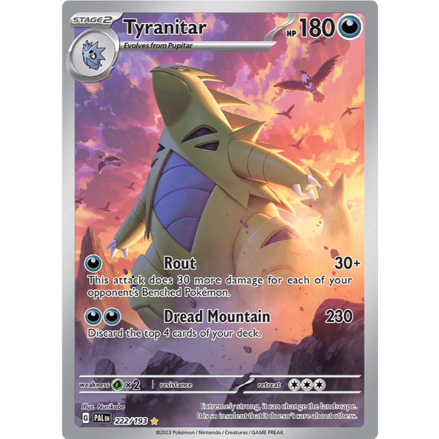 [Thẻ bài Pokemon TCG] Tyranitar - 222/193 - Illustration Rare