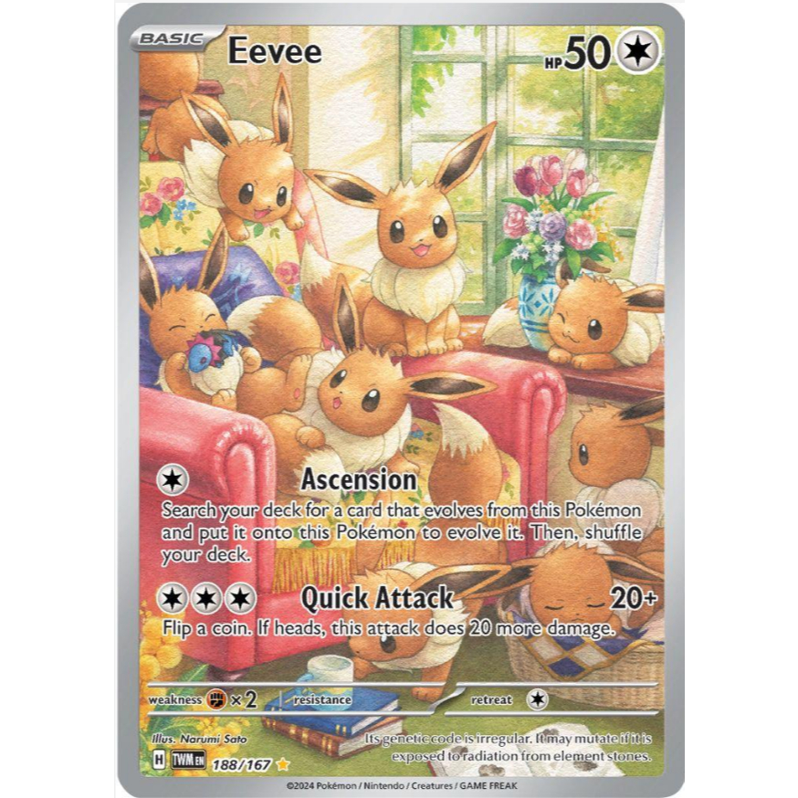 [Thẻ bài Pokemon TCG] Eevee - 188/167 - Illustration Rare
