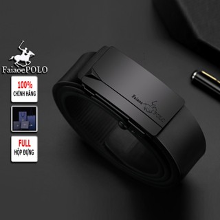Thắt lưng nam cao cấp FaiaoePOLO chất liệu da bò Full hộp đựng + túi xách , POLO 01