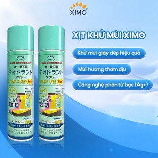 Chai xịt khử mùi giày, Xịt thơm giày thơm chân, giảm mồ hôi Công nghệ Bạc ion kháng khuẩn XIMO 300ml