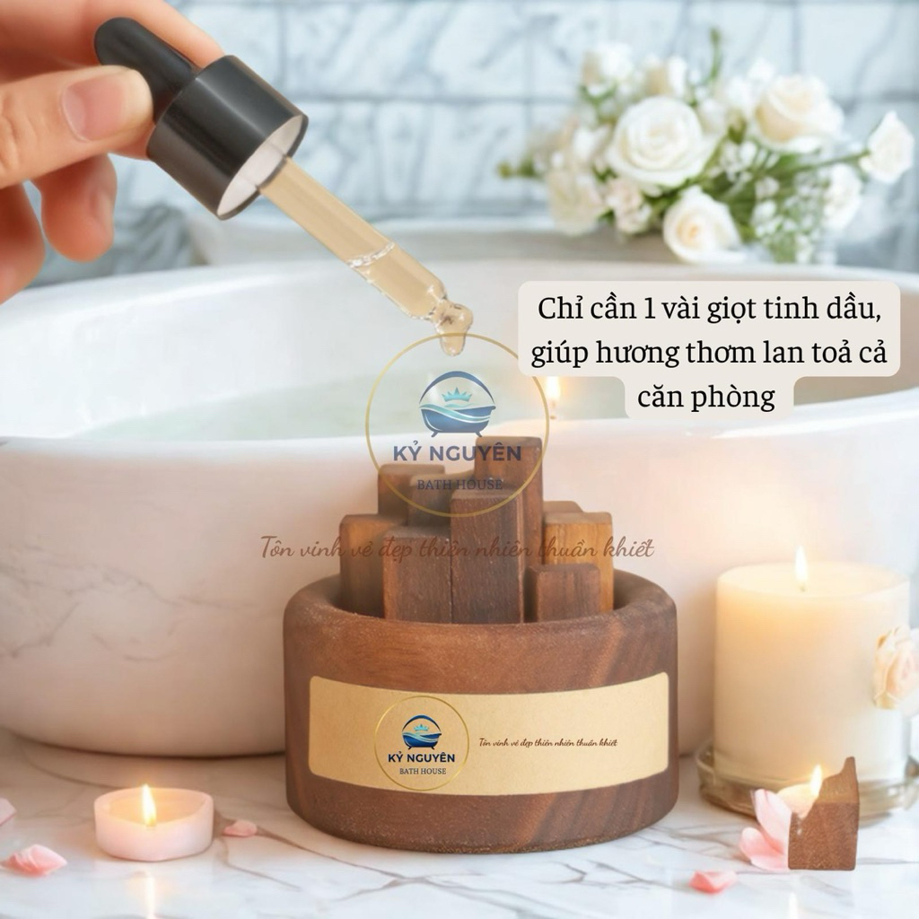 Gỗ Óc Chó Khuếch Tán Tinh Dầu Deco Nhà, Phòng Ngủ, Phòng Tắm