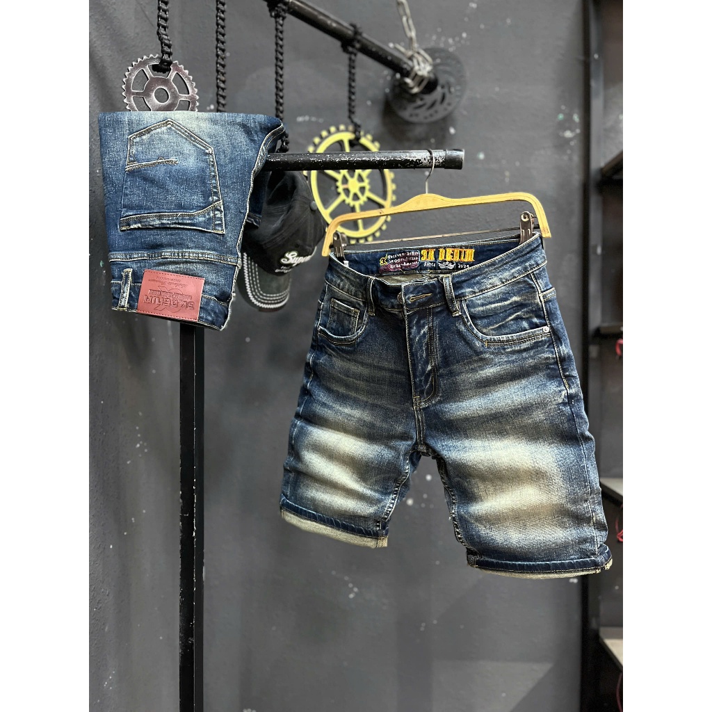 [K3 STORE VN] Quần Short  QS2152-3K1529 Màu Xanh Was Thêu Lưng Mẫu Mới Chi Tiết Như Hình