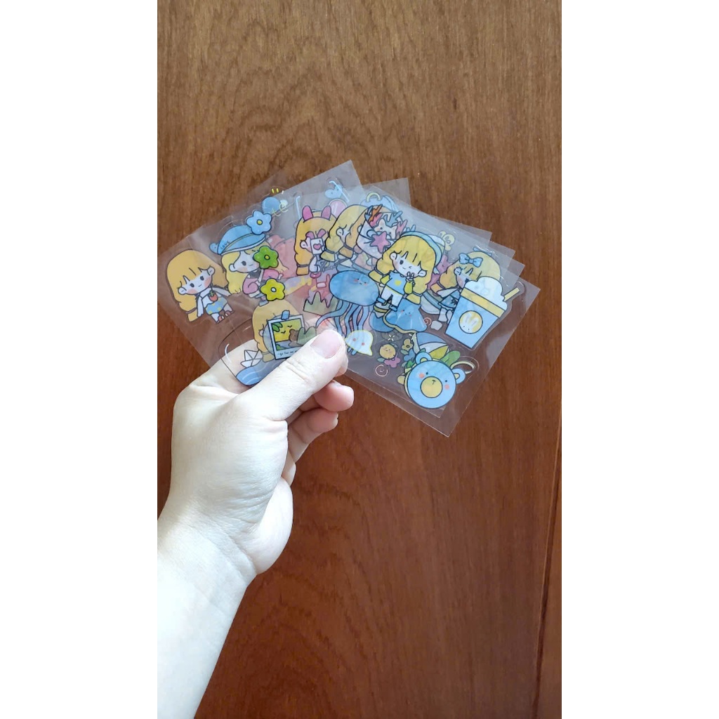 Quà tặng sticker trong suốt