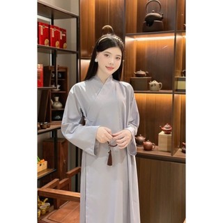 đồ lam đi chùa mẫu áo tràng phật tử nam - nữ đều mặc được vải kate mềm ( không kèm quần )