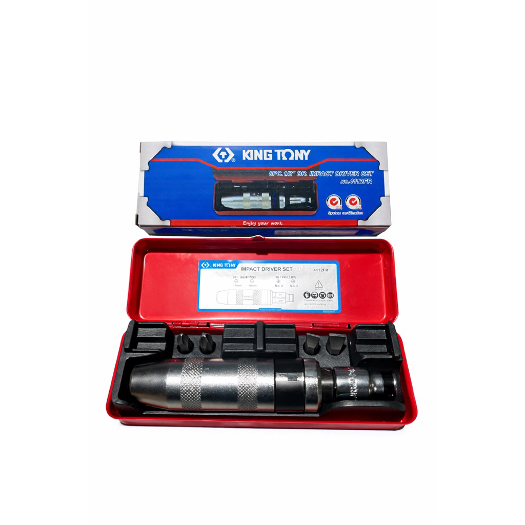 Bộ Tua Vít Đóng KING TONY 1/2” – Model 4112FR (6 Chi Tiết)